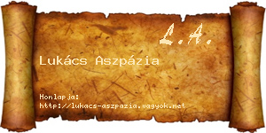 Lukács Aszpázia névjegykártya